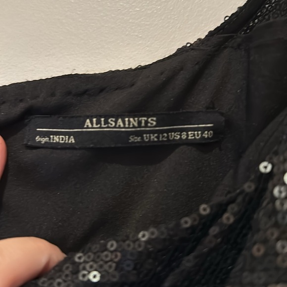 AllSaints One Shoulder Sequin Mini Dress 🖤✨ - Picture 6 of 12